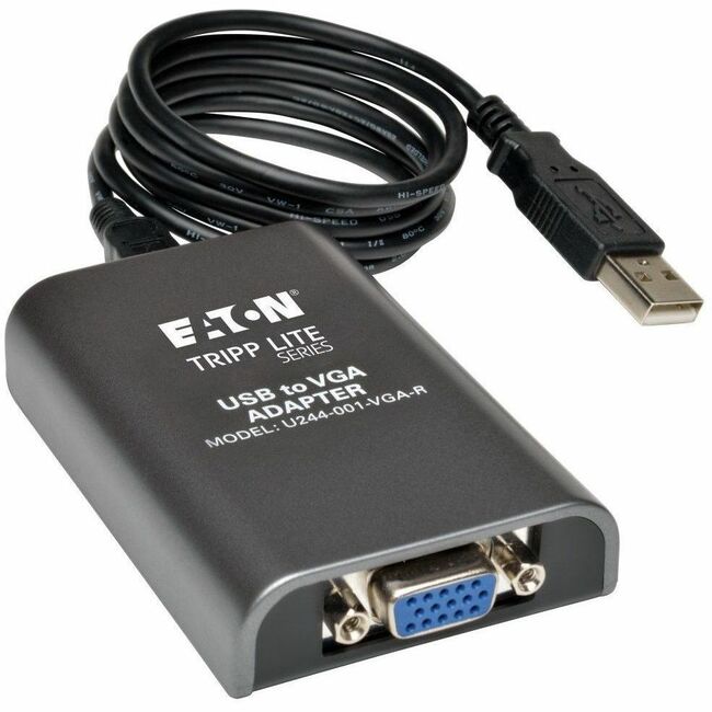 Eaton U244-001-VGA-R Adaptador Dual-Monitor USB 2.0 a VGA Eaton Tripp Lite Series, 128 MB SDRAM, 1920 x 1080 (1080p) @ 60 Hz