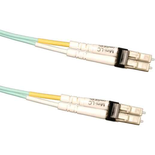 Eaton N838-03M Tripp Lite Series 10Gb Duplex Multimode 50/125 OM3 LSZH Fiber Patch Cable (Mini-LC / Mini-LC) - Aqua, 3M (10 ft.)