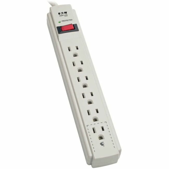 Eaton TLP615 Tripp Lite by Eaton Protect It! Supresor de Picos 6 Salidas Cord 15 ft. 790 Joules LED de Diagnóstico Carcasa Gris Claro