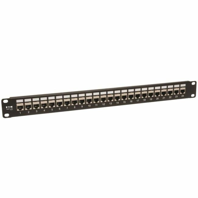 Eaton N254-024-SH Tripp Lite by Eaton Panel de Parcheo Blindado Cat6/Cat5 para Montaje en Bastidor 1U de 24 Puertos STP RJ45 Ethernet TAA