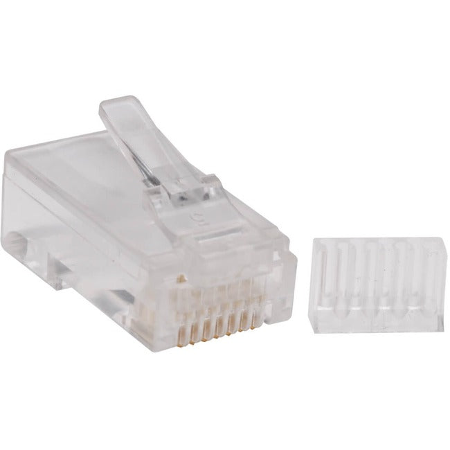 Eaton N230-100 Tripp Lite by Eaton Conector Modular Cat6 RJ45 con Barra de Carga Conductor Sólido/Trenzado Alambre Cat6 Redondo Paquete de 100