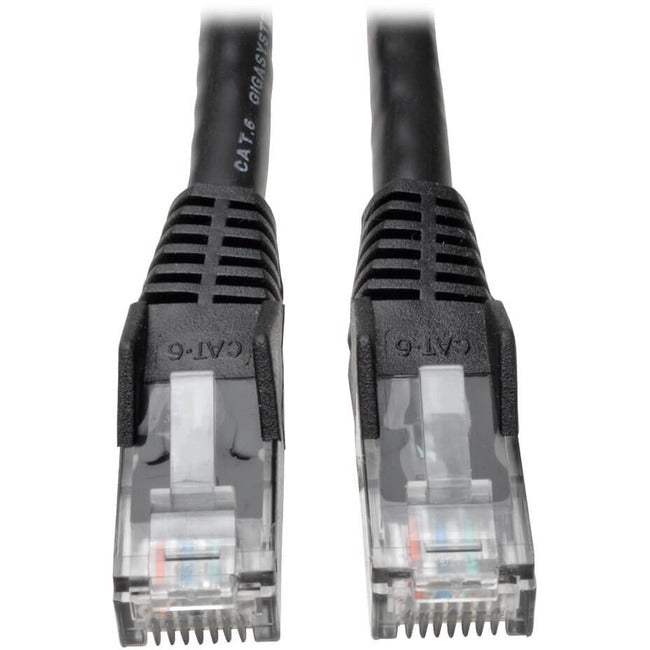 Eaton N201-100-BK Tripp Lite Series Cable Ethernet Cat6 Gigabit sin Enganches Moldeado (UTP) (RJ45 M/M), PoE, Negro, 100 ft. (30.5 m)