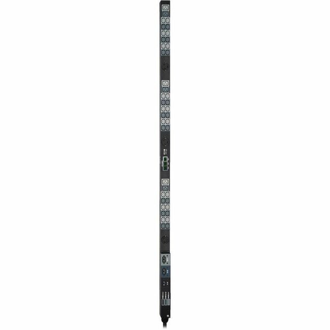 Eaton PDU3MV6H50A Tripp Lite Series 14.4kW 3-Phase Local Metered PDU, 208V Outlets (36 C13, 6 C19, 3 L6-30R) Hubbell 50A CS8365C, 6 ft. (1.83 m) Cord, 0U Vertical, TAA
