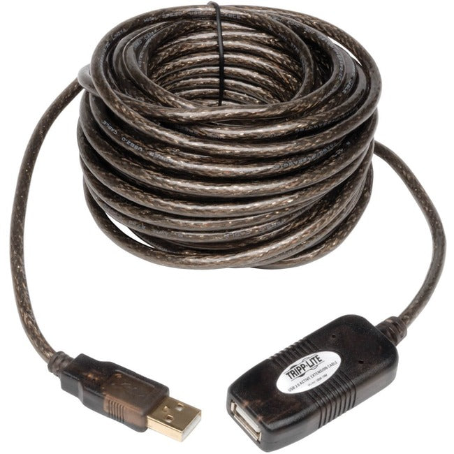 Eaton U026-10M Tripp Lite by Eaton 10M USB 2.0 Hi-Speed Active Extension Repeater Cable USB-A M/F 3 33ft 10 Meter