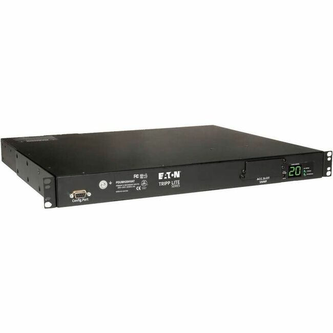 Eaton PDUMH20HVAT Tripp Lite by Eaton PDU 3.8kW Monofásico Local Medido Conmutador de Transferencia Automática PDU Dos Entradas C20 200-240V 8 Salidas C13 y 2 Salidas C19 1U TAA