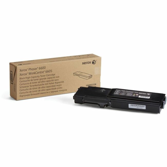 Xerox 106R02228 Cartucho de Tóner Negro de Alta Capacidad Xerox Genuine Phaser™ 6600, WorkCentre™ 6605 (8000 Páginas) - 106R02228