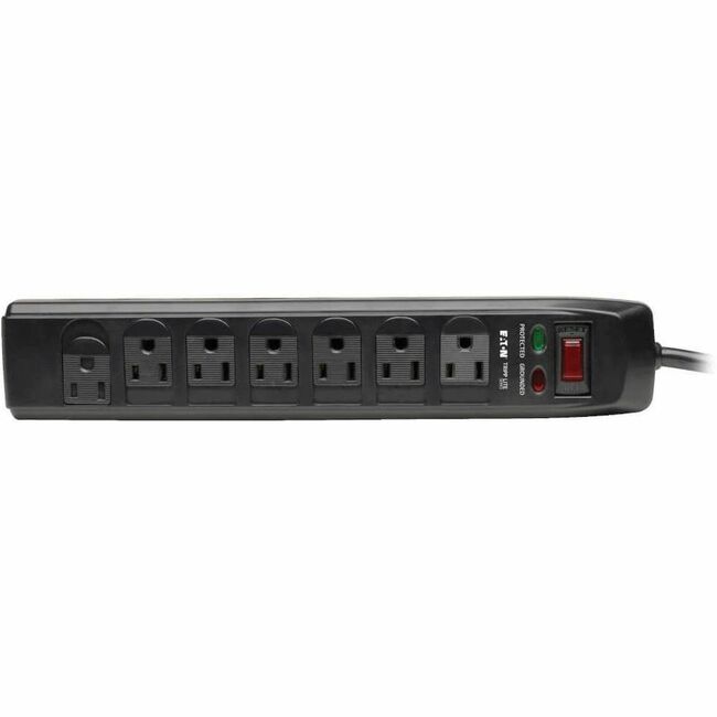 Eaton TLP706TELC Tripp Lite Series Protect It! Protector contra Picos de 7 Salidas, Cable de 6 pies (1.83 m), 1440 Joules, Protección Tel/Módem, Cubiertas de Seguridad