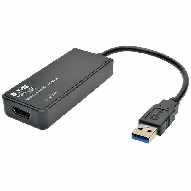 Eaton U344-001-HDMI-R Adaptador de Tarjeta Gráfica de Video Externo Dual-Display USB a HDMI de la Serie Eaton Tripp Lite - USB 3.2 Gen 1, 512 MB SDRAM, 1080p