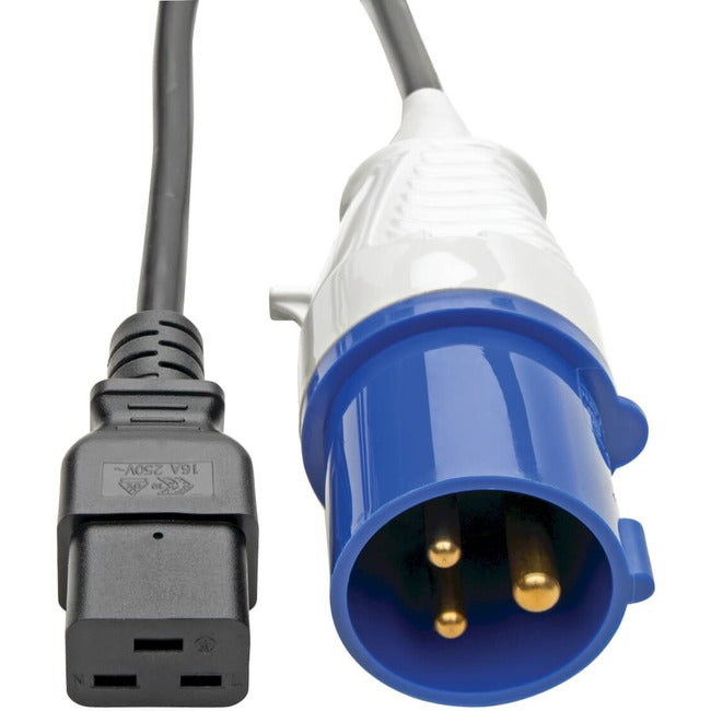 Eaton P070-010 Tripp Lite Series IEC 309 to C19, Cordón de Extensión de Uso Rudo - 16A, 250V, 16 AWG, 10 ft. (3.05 m), Negro