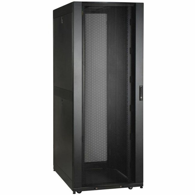 Eaton SR42UBWDVRT Tripp Lite by Eaton Armario Gabinete de Rack SmartRack Ancho de 42U, Profundidad Estándar con Dos SRCABLEVRT3 Pre-Instalados con Laterales y Puertas