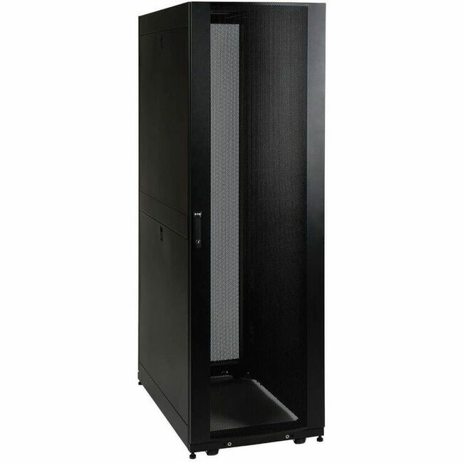 Eaton SR45UBSP1 Tripp Lite by Eaton 45U SmartRack Gabinete de Recinto de Bastidor de Profundidad Estándar con puertas paneles laterales y embalaje con paleta de choque
