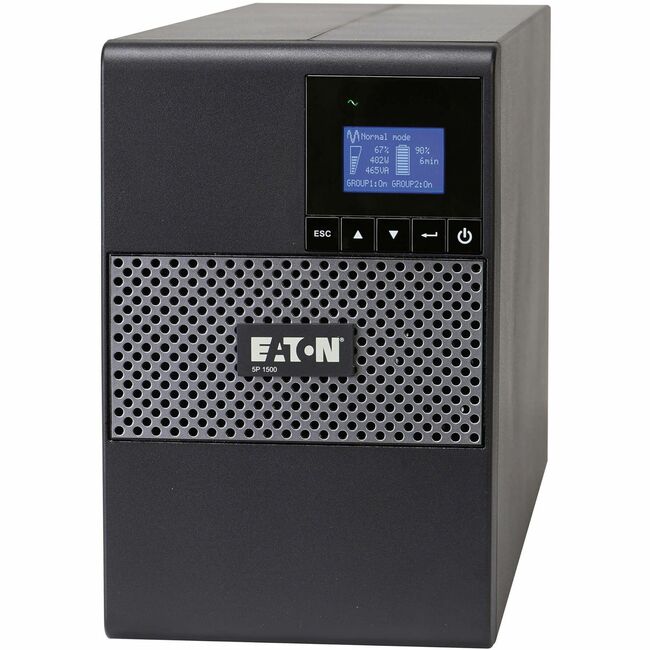 Eaton 5P1500 5P UPS 1440VA 1100W 120V Line-Interactive UPS, 5-15P, 8x 5-15R Outlets, True Sine Wave, Cybersecure Network Card Option, Tower