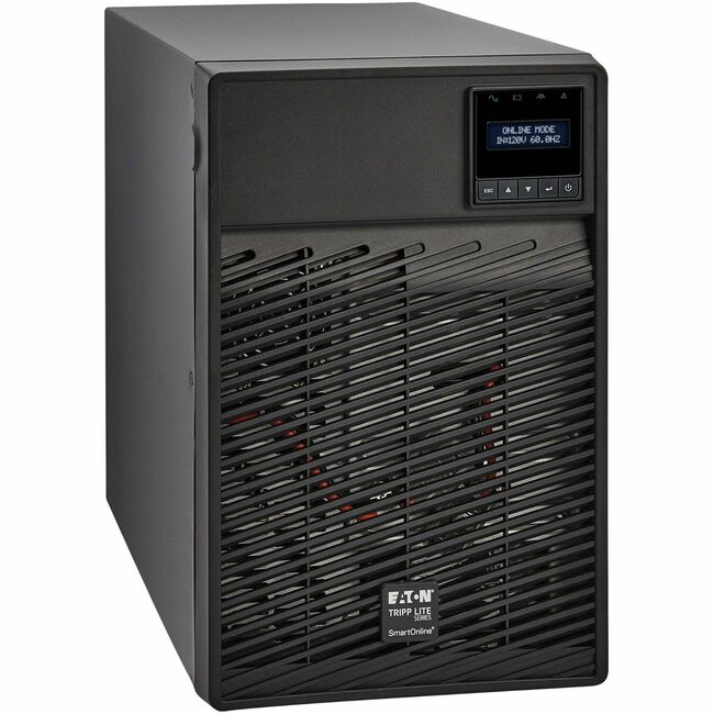 Eaton SU1000XLCD Tripp Lite by Eaton series SmartOnline 1000VA 900W 120V Double-Conversion UPS - 6 Outlets, Extended Run, Network Card Option, LCD, USB, DB9, Tower Battery Backup