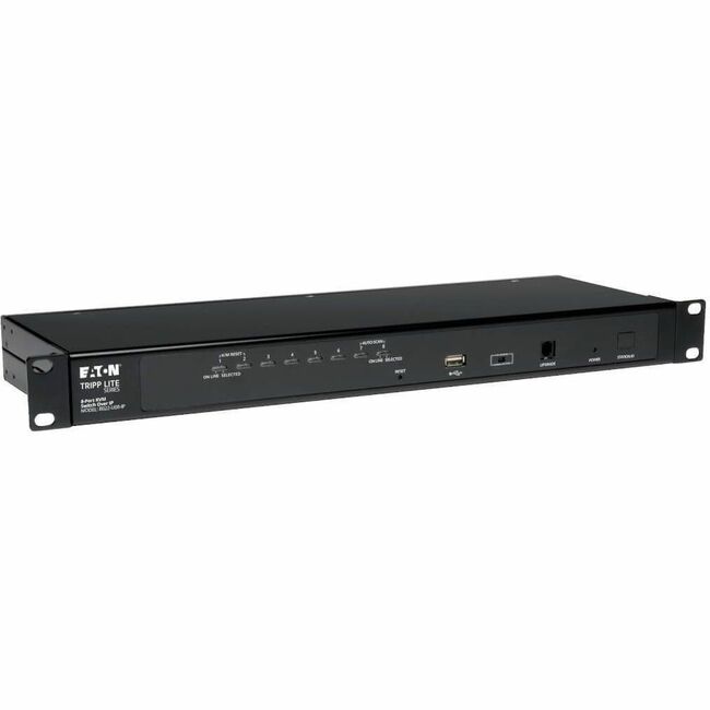 Eaton B022-U08-IP Tripp Lite by Eaton Conmutador KVM Montable en Bastidor de 8 Puertos con IP Integrado y Pantalla en Pantalla 1U
