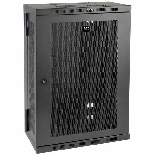 Eaton SRW18US13 Tripp Lite Series SmartRack 18U Enclosure Mural de Profundidad de Parche Bajo Perfil Media Altura, Puerta Trasera Articulada