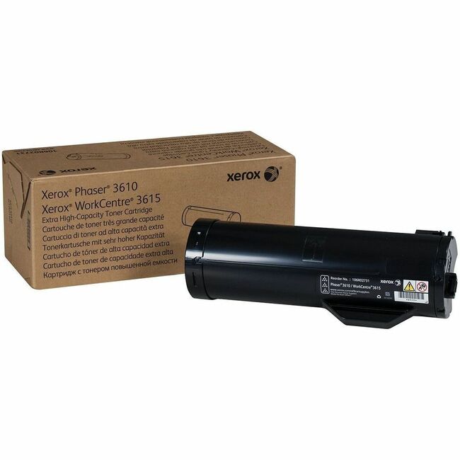 Xerox 106R02731 Genuine Phaser® 3610, WorkCentre® 3615 Cartucho de Tóner Negro de Capacidad Extra Alta (25300 Páginas) - 106R02731