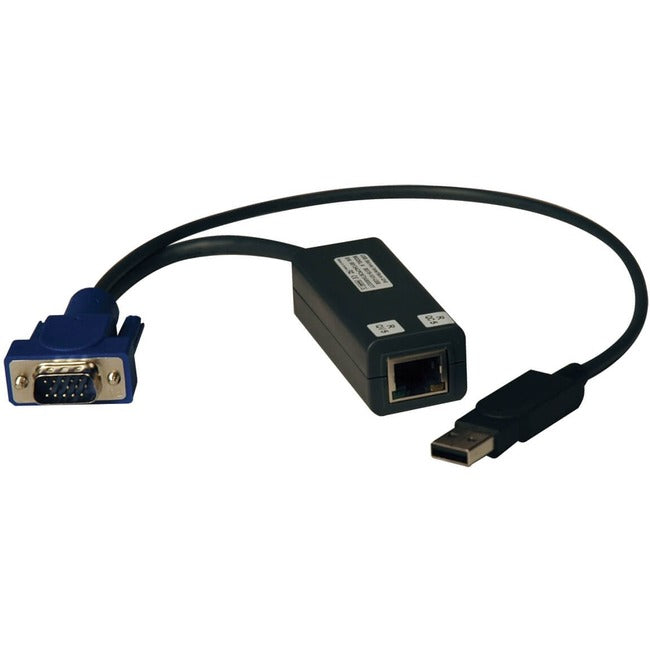 Eaton B078-101-USB-1 Tripp Lite by Eaton Unidad de Interfaz de Servidor Único USB Virtual Media KVM Switch HD15 USB RJ45 TAA