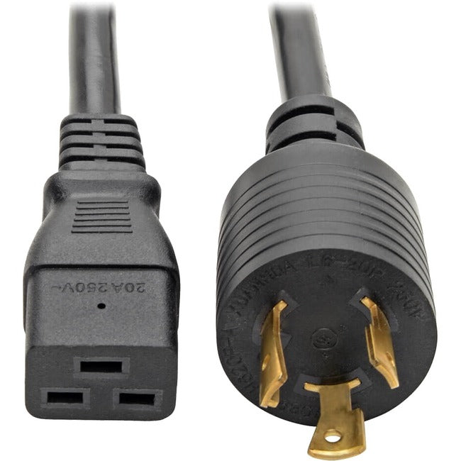 Eaton P040-012 Tripp Lite Series Cordón de Alimentación, C19 a NEMA L6-20 - Servicio Pesado, 20A, 250V, 12 AWG, 12 ft. (3.66 m), Negro