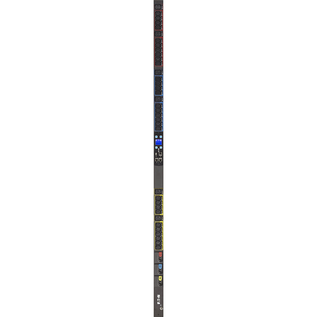 Eaton EMI305-06 Metered Input rack PDU, 0U, CS8365 input, 12.48 kW max, 200-240V, 35A, 6 ft cord, Three-phase, Outlets: (30) C13 Outlet grip, (6) C19 Outlet grip