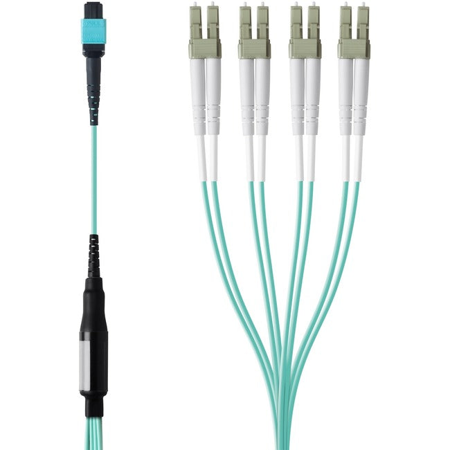 Belkin International INC F2CF005-2M Belkin MTP a LC Cable de Fibra Óptica, 40GB Aqua Multimodo MTP/8x LC, 50/125, OM3, Plenum