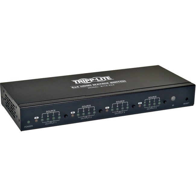 Eaton B119-4X4 Conmutador Matriz HDMI Eaton Tripp Lite Serie 4x4 con Control Remoto - 1080p @ 60 Hz (HDMI 4xF/4xF), TAA