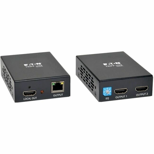 Eaton B126-2A1 Kit Extensor Eaton Tripp Lite Series 1 x 2 HDMI sobre Cat5/6, Transmisor/Receptor Tipo Caja para Video/Audio, Hasta 150 pies (45 m), TAA