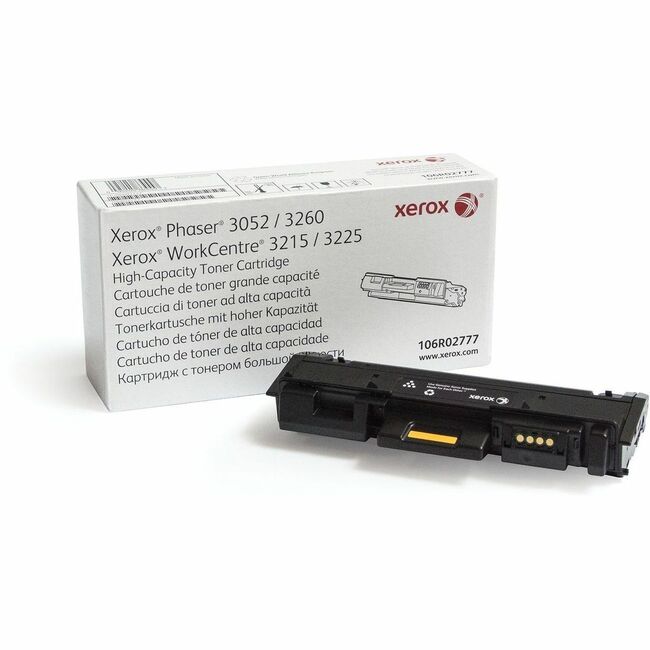 Xerox 106R02777 Genuine Phaser® 3052/3260, WorkCentre® 3215/3225 Cartucho de Tóner Negro de Alta Capacidad (3000 Páginas) - 106R02777