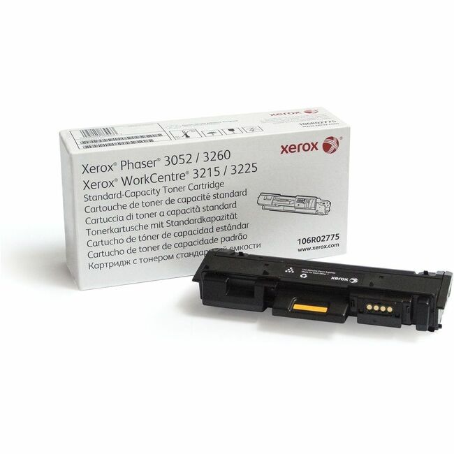 Xerox 106R02775 Genuine Phaser&reg; 3052/3260, WorkCentre&reg; 3215/3225 Cartucho de Tóner Negro de Capacidad Estándar (1500 Páginas) - 106R02775