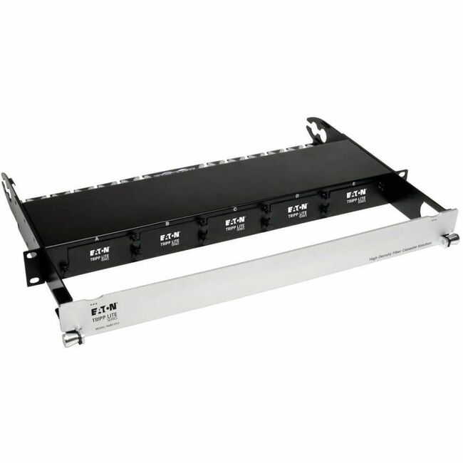 Eaton N482-01U Panel Organizador de Fibra Óptica de Alta Densidad Tripp Lite by Eaton para Montaje en Rack, 5 Casetes, 1URM