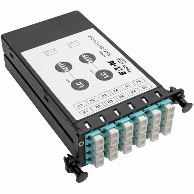 Eaton N482-2M12-LC12 Tripp Lite Series Cassette Divisor de 40Gb a 10Gb - (x2) 12-Fibra OM4 MTP/MPO ( Macho con Pines ) a (x12) LC