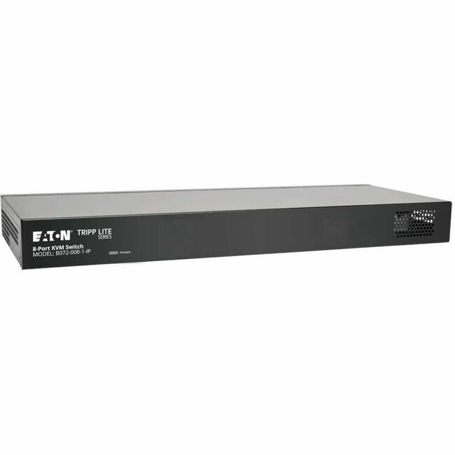 Eaton B072-008-1-IP Tripp Lite by Eaton NetCommander 8-Port Cat5 KVM over IP Switch - 1 Remote + 1 Local User 1U Rack-Mount