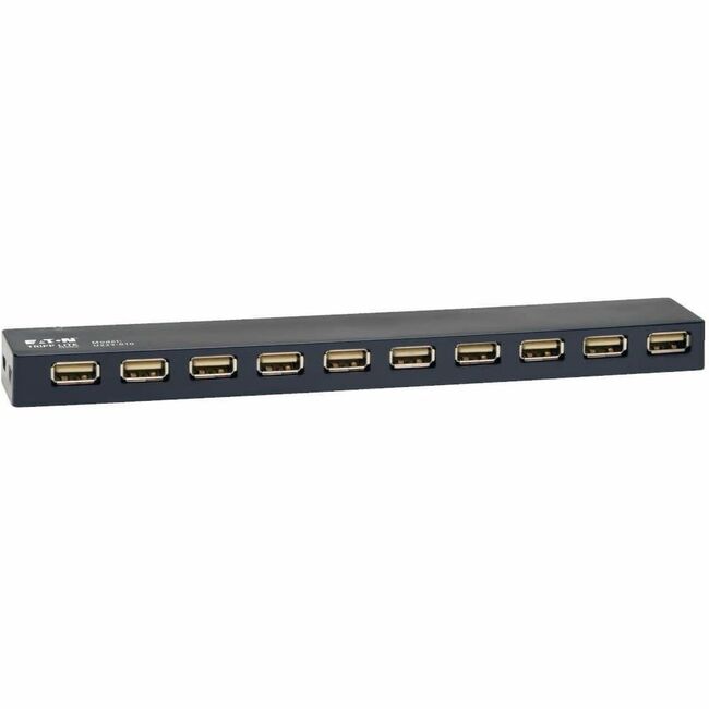 Eaton U223-010 Concentrador USB 2.0 de 10 Puertos Serie Eaton Tripp Lite, Negro