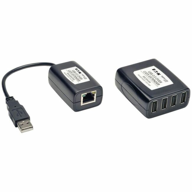 Eaton B203-104-PNP Tripp Lite by Eaton Kit Extensor USB 2.0 de 4 Puertos Plug-and-Play sobre Cat5/Cat6 Transmisor y Receptor USB hasta 164.04 ft. (50M) TAA