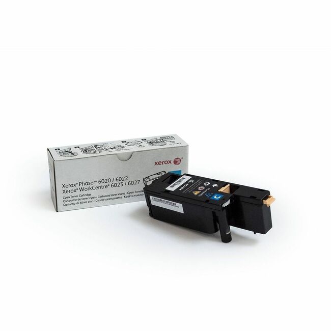 Xerox 106R02756 Cartucho de Tóner Cian de Capacidad Estándar Xerox Genuine Phaser® 6020/6022, WorkCentre® 6025/6027 (1000 Páginas) - 106R02756