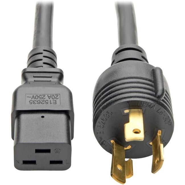 Eaton P040-012-P30 Cable de Alimentación Tripp Lite by Eaton C19 a NEMA L6-30 - Uso Intensivo 20A 100-250V 12 AWG 12 ft. (3.66 m) Negro
