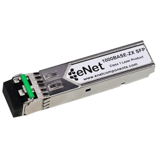 Enet Solutions, Inc. GLC-ZX-SM-RGD-ENC ENET Compatible Cisco GLC-ZX-SM-RGD Cumplimiento TAA Funcionalmente Idéntico 1000BASE-ZX SFP 1550nm DOM Habilitado 80km Conector LC Dúplex Temperatura Industrial