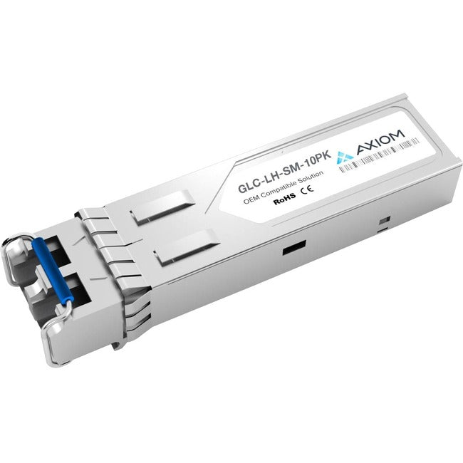 Axiom GLC-LH-SM-10PK Transceptor Axiom 1000BASE-LX SFP para Cisco (Paquete de 10) - GLC-LH-SM