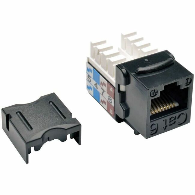 Eaton N238-010-BK Tripp Lite by Eaton Cat6/Cat5e 110 Style Punch Down Keystone Jack - Black 10-Pack TAA