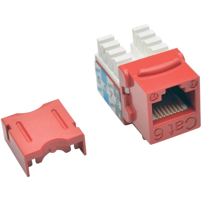 Eaton N238-025-RD Tripp Lite by Eaton Jack Keystone de Puenteo de Estilo 110 Cat6/Cat5e - Rojo Paquete de 25 TAA