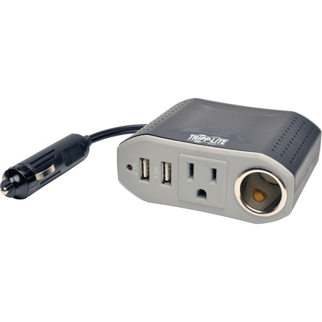 Eaton PV100USB Tripp Lite by Eaton Inversor de Corriente de Automóvil PowerVerter Ultra Compacto de 100W con Salida 12V Receptáculo CLA y 2 Puertos de Carga USB