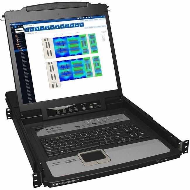 Eaton B020-U16-19-IP Tripp Lite by Eaton NetDirector Conmutador KVM IP Consola Rack-Mount 16 Puertos 1U con LCD de 19 in.