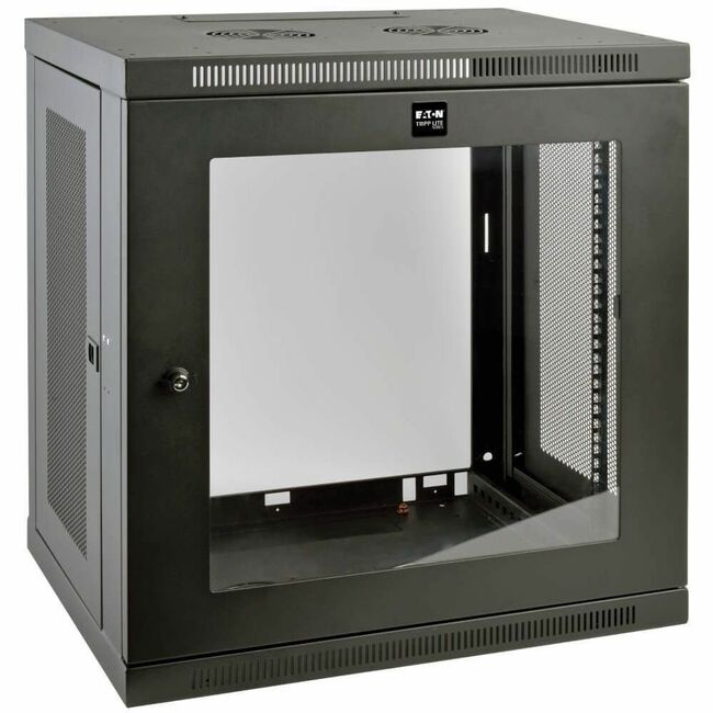 Eaton SRW12UG Tripp Lite by Eaton SmartRack 12U Low-Profile Switch-Depth Wall-Mount Small Rack Enclosure Clear Acrylic Window