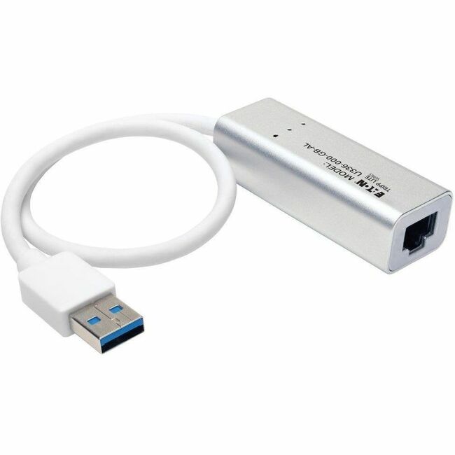 Eaton U336-000-GB-AL Adaptador de Red Gigabit a USB 3.0 SuperSpeed Eaton Tripp Lite Series NIC, 10/100/1000, Plug and Play, Aluminio