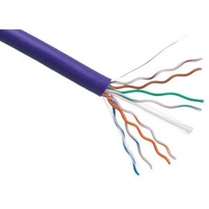Axiom C6BCS-P1000P-AX CAT6 23AWG 4-Pair Solid 550MHz Plenum Bulk Cable Spool 1000FT (Purple)