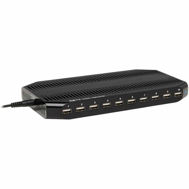 Eaton U280-010-ST Tripp Lite by Eaton Estación de Carga USB de 10 Puertos con Almacenamiento Ajustable 12V 8A (96W) Salida del Cargador USB