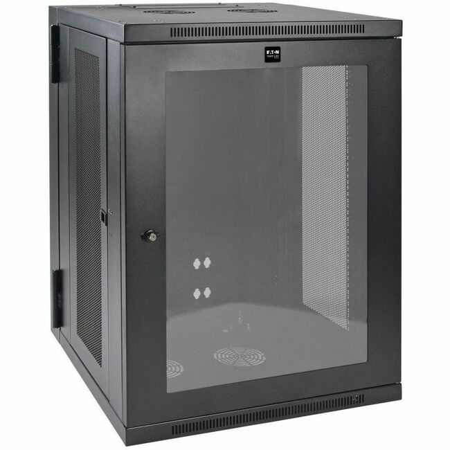 Eaton SRW18USG Tripp Lite by Eaton SmartRack 18U Recinto de Montaje en Pared de Profundidad de Conmutador de Perfil Bajo Medio Altura con Ventana de Acrílico Transparente Parte Trasera Abatible