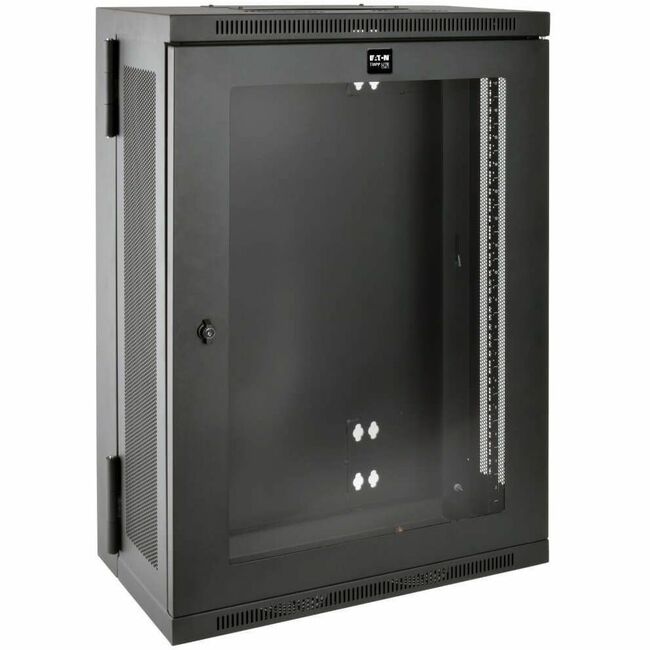 Eaton SRW18US13G Tripp Lite Series SmartRack 18U Bastidor de Montaje en Pared de Profundidad de Parche de Perfil Bajo, Medio Bastidor, Ventana de Acrílico Transparente, Parte Trasera Articulada