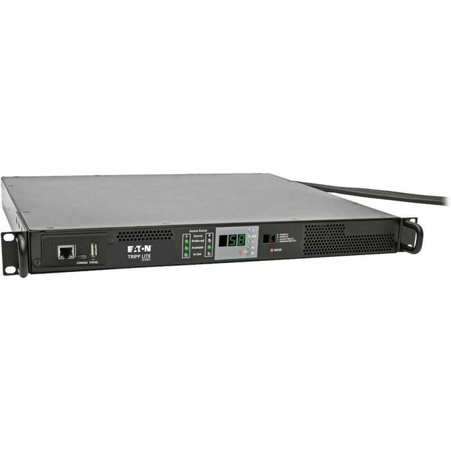 Eaton PDUMNH30HVAT Tripp Lite by Eaton PDU 5.8kW Monofásico Monitoreado Conmutador de Transferencia Automática PDU 2 200-240V 30A L6-30P Entradas 1 L6-30R Salida 1U