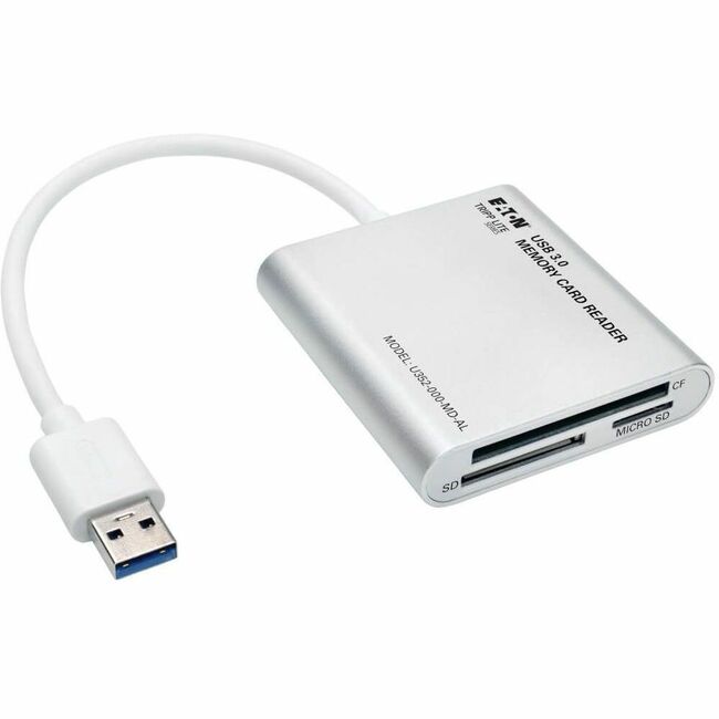 Eaton U352-000-MD-AL Tripp Lite by Eaton Lector/Grabador de Tarjetas de Memoria MultiUnidad USB 3.0 SuperSpeed Aluminio 5Gbps
