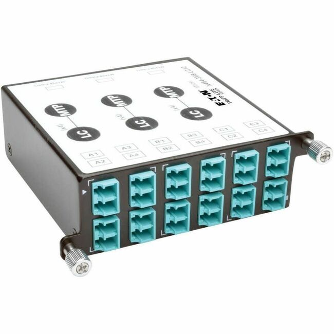 Eaton N484-3M8-LC12 Tripp Lite Series 40/100Gb Breakout Cassette, 40Gb a 4 x 10Gb, 100Gb a 4 x 25Gb, (x3) 8-Fiber MTP/MPO a (x12) LC Duplex, Type-B Polarity